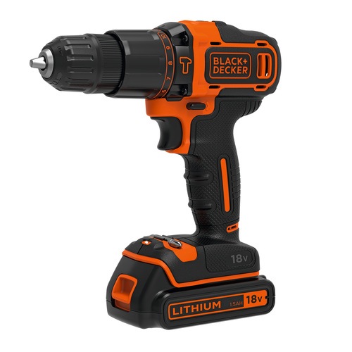 Black and Decker - NL 18V 2gear Hammer Drill with 2 x 2Ah batteries and 1A charger in kitbox - BDKH18KB