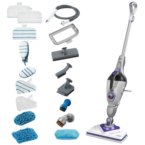 1600W Steammop met SteaMitt, deltavoet en 17 accessoires BHSM1615DSM