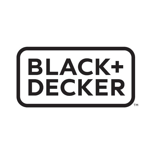 BLACK+DECKER BEH710 corded hammer drill in use drilling into brick wall, black and orange design.