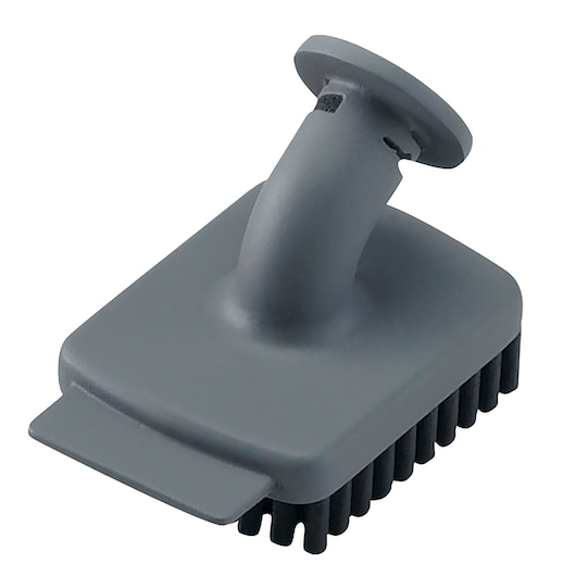 BLACKDECKER BHSM1615DSM brush head attachment, gray plastic, bristles visible, product photography on white background.