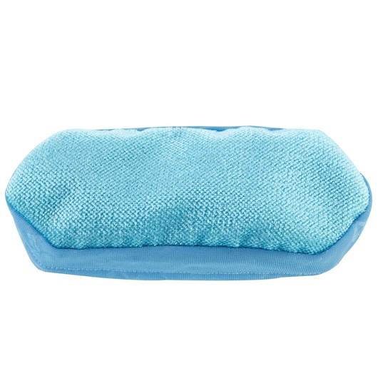BLACK+DECKER BHSM1615DSM blue microfiber mop pad, top view, cleaning accessory.
