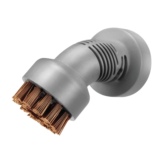 BLACKDECKER BHSM1615DSM brass bristle cleaning brush accessory, angled view on white background.