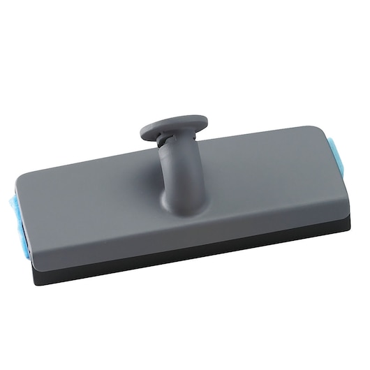 BLACKDECKER BHSM168D rectangular gray mop head attachment with blue pad, top angle, white background.