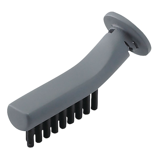 BLACKDECKER BHSM168U grey steam cleaner accessory brush angled on white background.