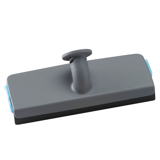 BLACKDECKER BHSM168U rectangular grey mop head accessory with blue cleaning pad, side angle, white background.
