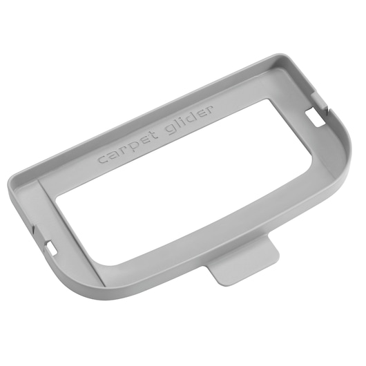 BLACK+DECKER BHSM168U carpet glider attachment, light gray plastic, product photography, angled view on white background.