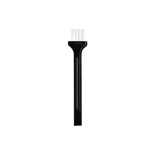 BLACKDECKER BSV525BLP narrow black cleaning brush with white bristles, vertical front angle, plain background.