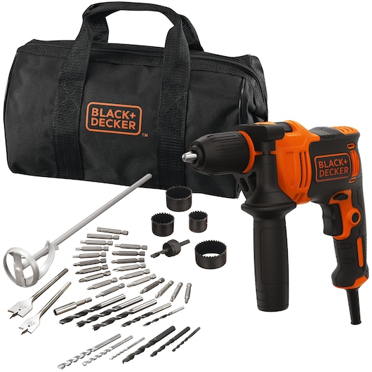 710W klopboormachine met 40 accessoires in softbag