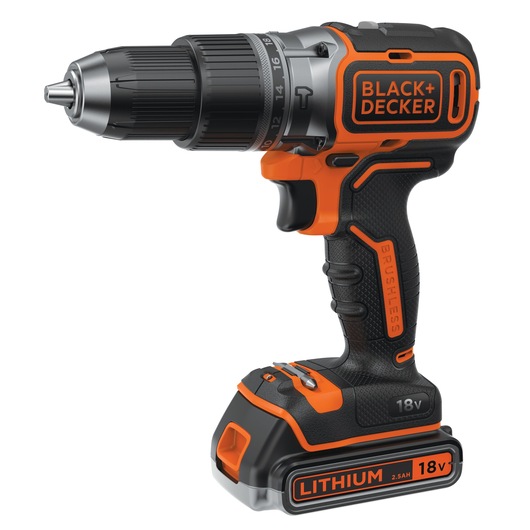 18V Brushless Cordless Hammer Drill With 18V Battery
