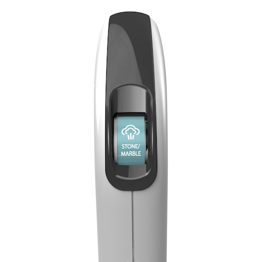 BLACKDECKER FSM1616 steam mop dial for stone and marble setting, close-up on white background.