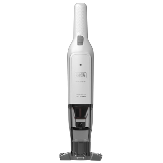 BLACKDECKER HLVC315B11 handheld cordless vacuum, white color, front angle photo.